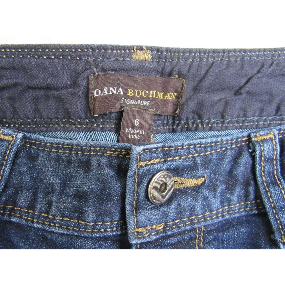 Dana Buchman Jeans Signature Capri Back Flap Pockets Women's Size 6